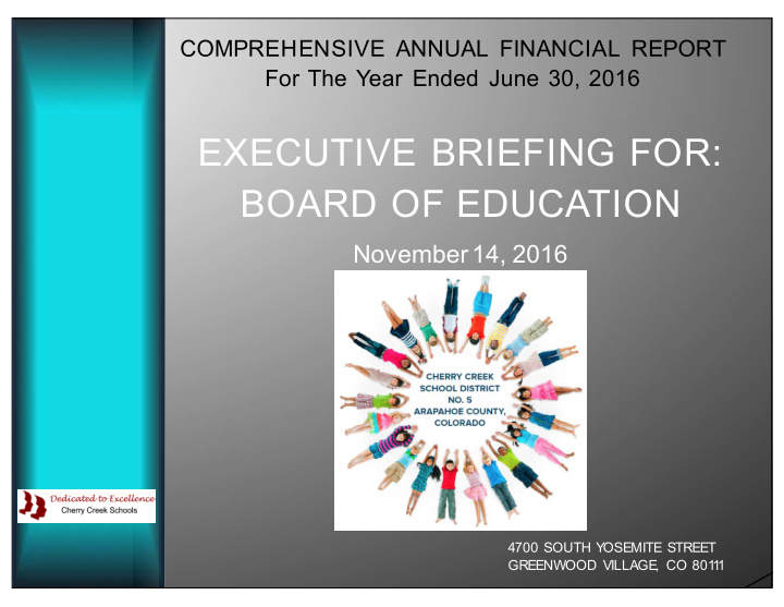executive briefing for board of education
