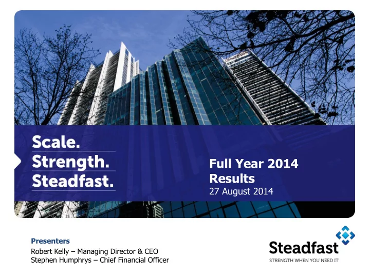 full year 2014 results