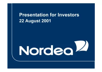 Contents  Nordea  Key figures and trends  Group P&amp;L  Business areas  Balance