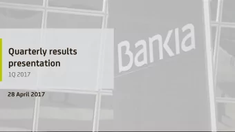 Quarterly results  presentation  1Q 2017  28 April 2017  1 Disclaimer  This document was originally