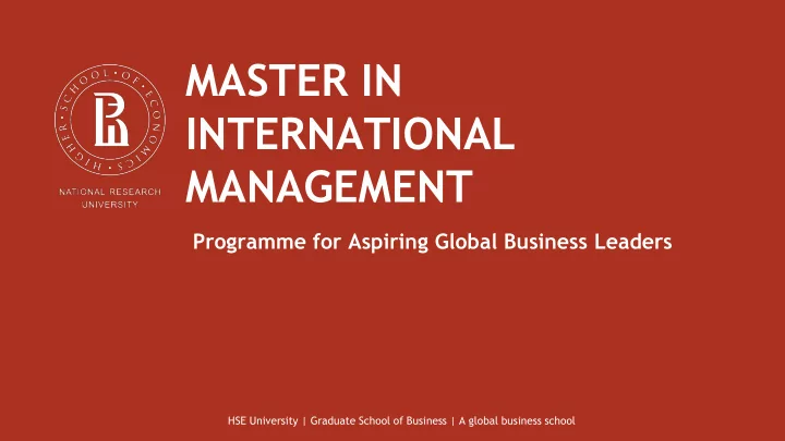 international management