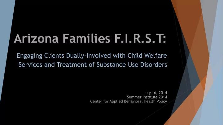 arizona families f i r s t