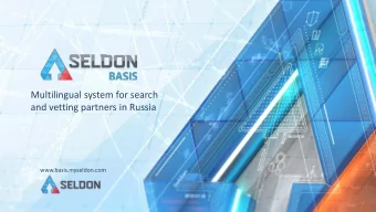 Multilingual system for search  and vetting partners in Russia  www.basis.myseldon.com  Real-time