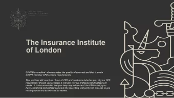 The Insurance Institute  of London  CII CPD accredited - demonstrates the quality of an event and