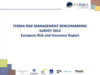 European Risk and Insurance Report  In collaboration  1  with :  Presentation of the survey:  7th