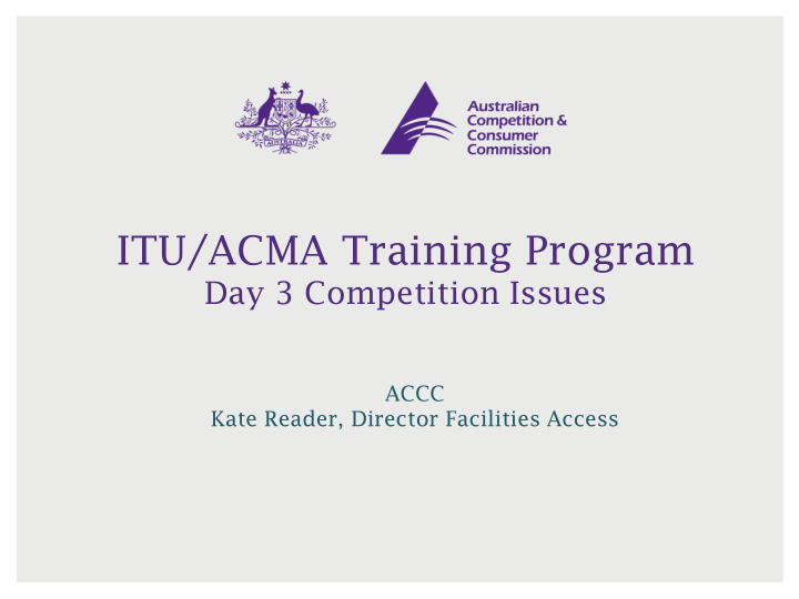 itu acma training program