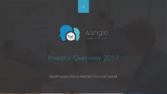 Investor Overview 2017  REDEFINING CHILD PROTECTION SOFTWARE  2.  Disclaimer  The material in this