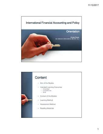 Content  Content    Aim of the Module    Intended Learning Outcomes    Knowledge