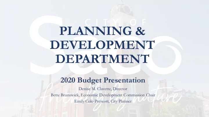 planning development department