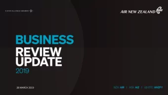 28 MARCH 2019 AIR NEW ZEALAND 2019 INTERIM RESULT  Forward-looking statements  This presentation