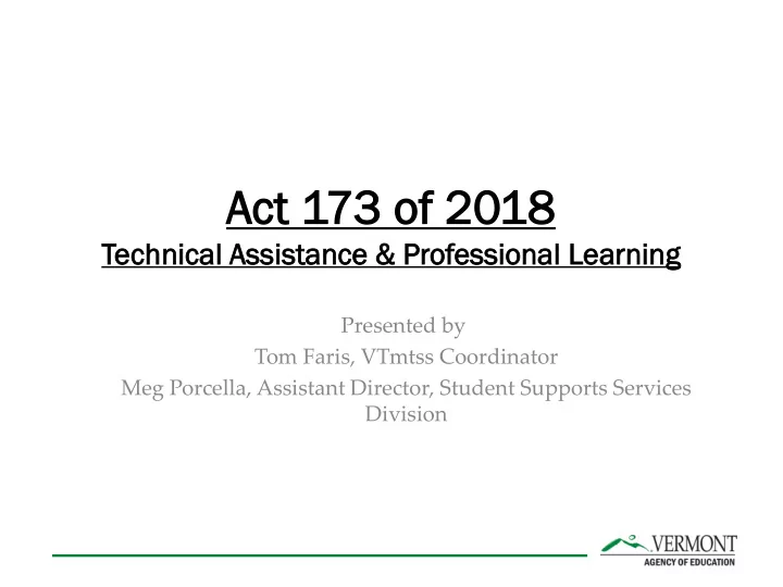 act 173 73 o of 2 f 2018