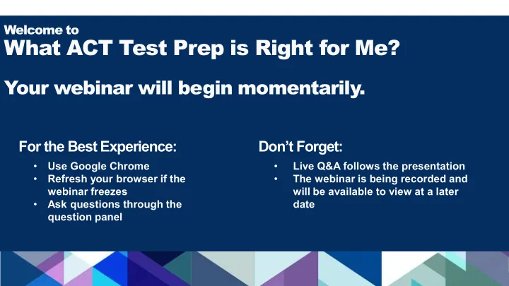 what act test prep is right for me