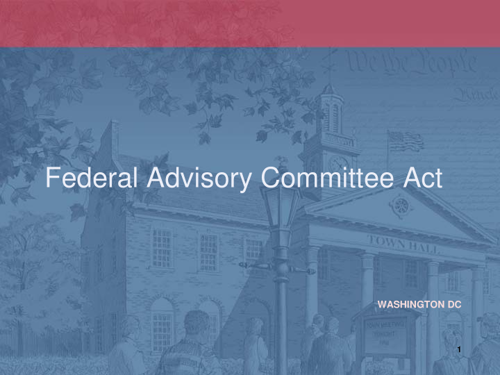 federal advisory committee act