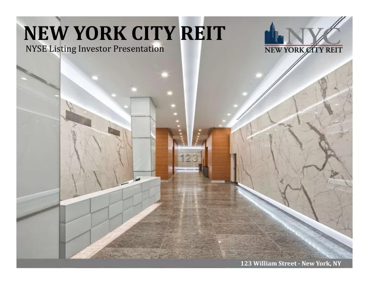 new york city reit