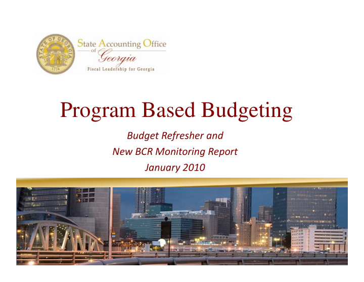 program based budgeting