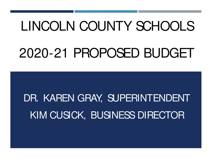 lincoln county s chools 2020 21 propos ed budget