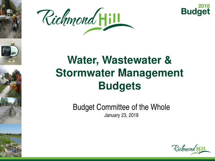 water wastewater stormwater management budgets