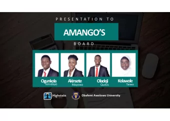 AMANGOS  B O A R D  Kolawole  Ogunkola  Akinsete  Oladeji  Temidayo  Taiwo  Mayowa  Qudus