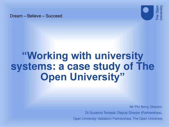 working with university
