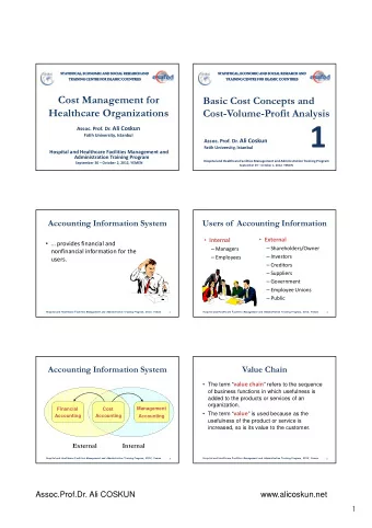 September 29  October 1, 2012, YEMEN 1 Assoc. Prof. Dr. Ali Coskun  Fatih University, Istanbul