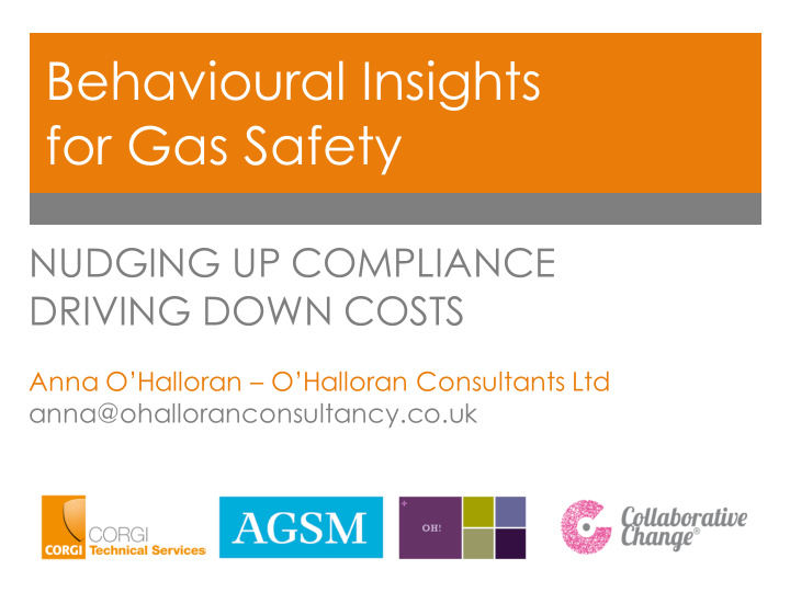 behavioural insights for gas safety