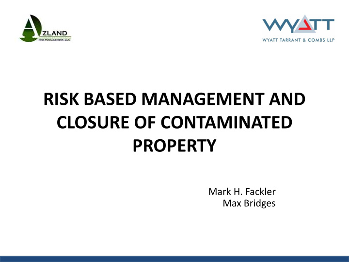 closure of contaminated