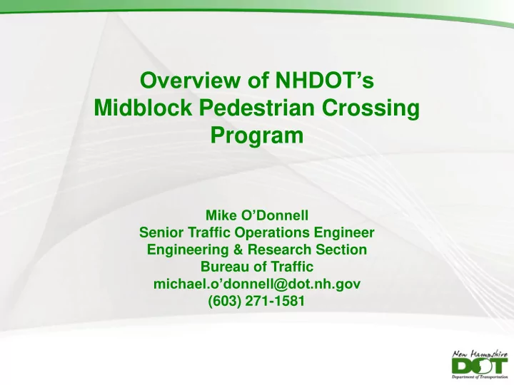 midblock pedestrian crossing