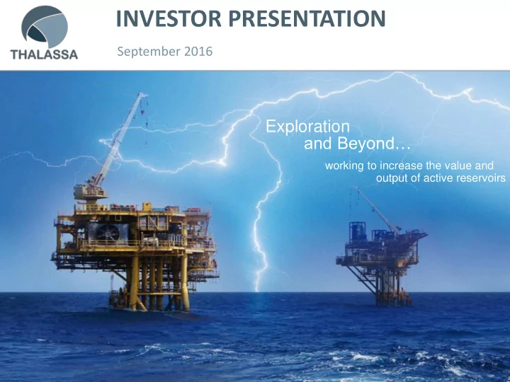 investor presentation