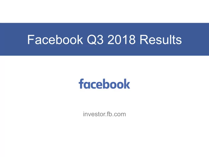 facebook q3 2018 results