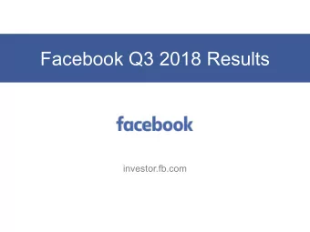 Facebook Q3 2018 Results  investor.fb.com  Daily Active Users (DAUs)  In Millions  Rest of World