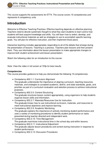 Introduction  Welcome to Effective Teaching Practices. Effective teaching depends on effective
