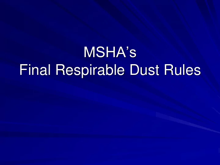 msha s