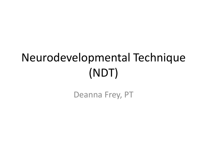 neurodevelopmental technique ndt