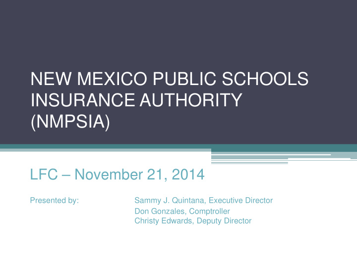new mexico public schools insurance authority nmpsia