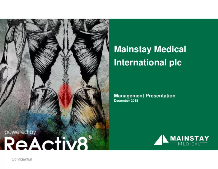 mainstay medical international plc