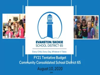 244  Presentation Overview  Legal Requirements for Budget Adoption  I.  Overview of FY20 Actual