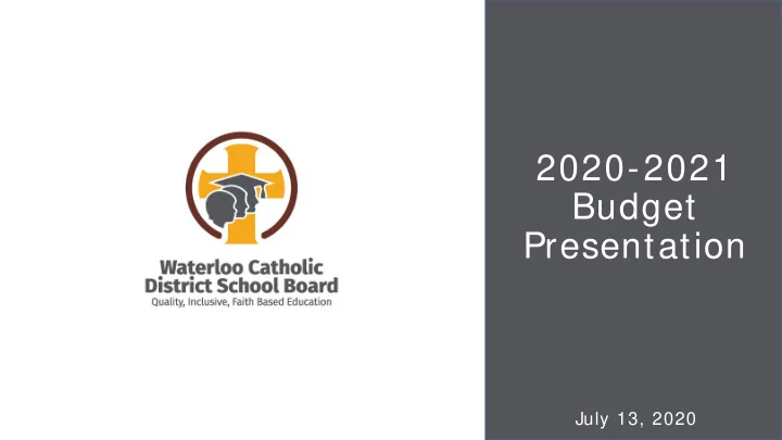 2020 2021 budget presentation
