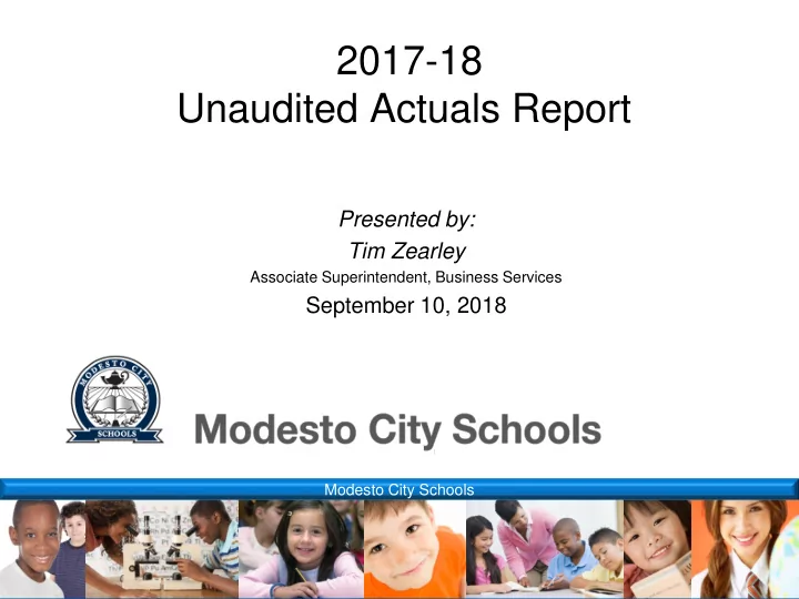 unaudited actuals report