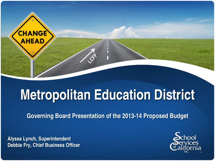 metropolitan education district