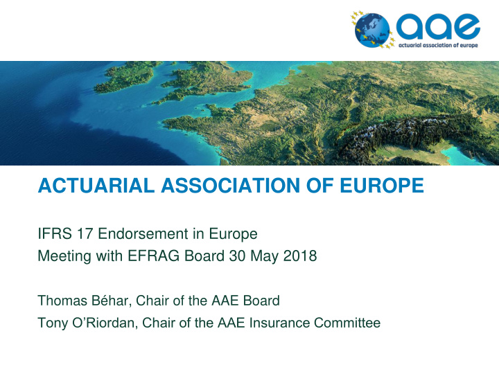 actuarial association of europe