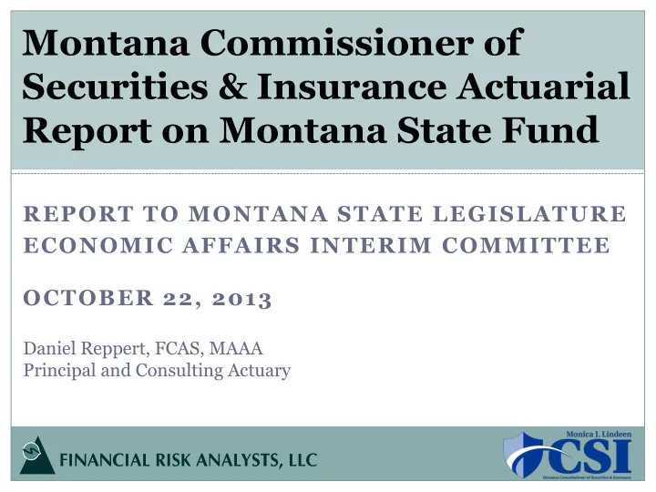montana commissioner of