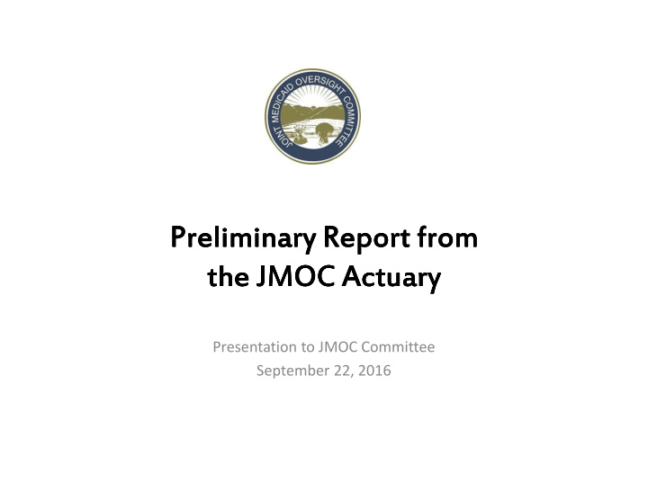 preliminary report from preliminary report from