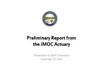 Preliminary Report from  Preliminary Report from  Preliminary Report from  Preliminary Report from
