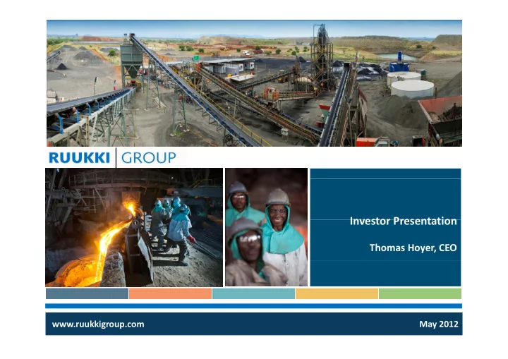 investor presentation investor presentation