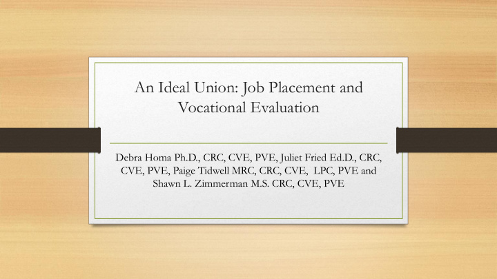 an ideal union job placement and