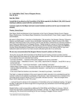 1 see attached e-mail correspondence B ut by that Feb. 13th council meeting, the committee