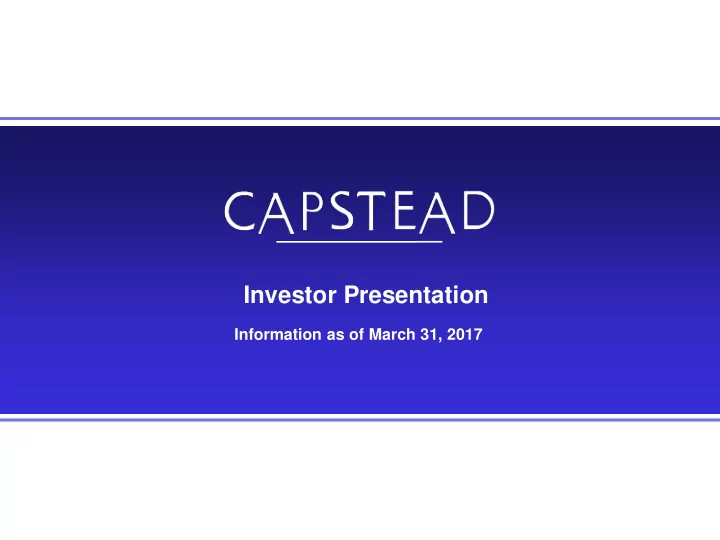investor presentation