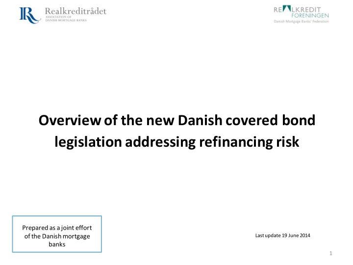overview of the new danish covered bond