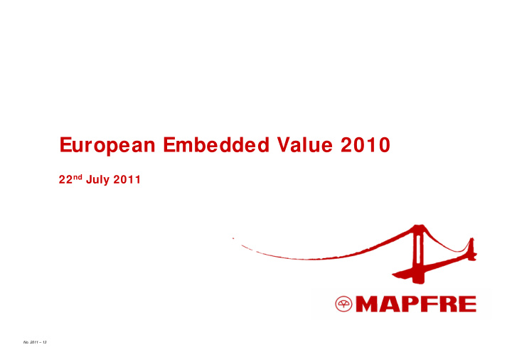 european embedded value 2010