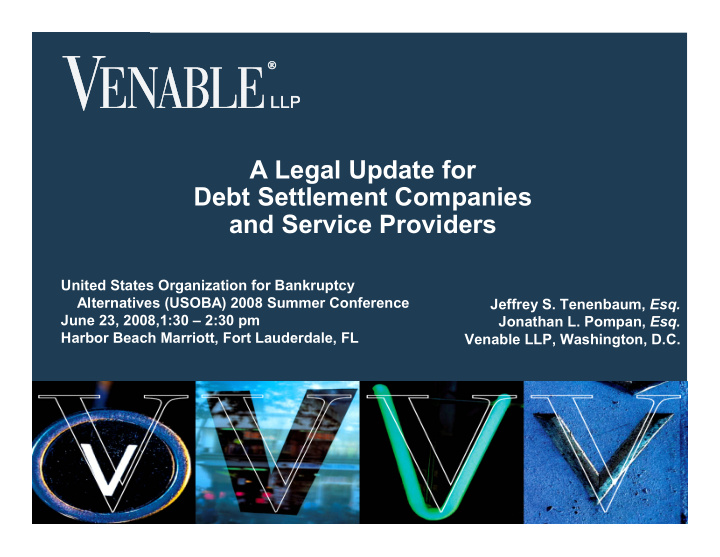 a legal update for debt settlement companies and service